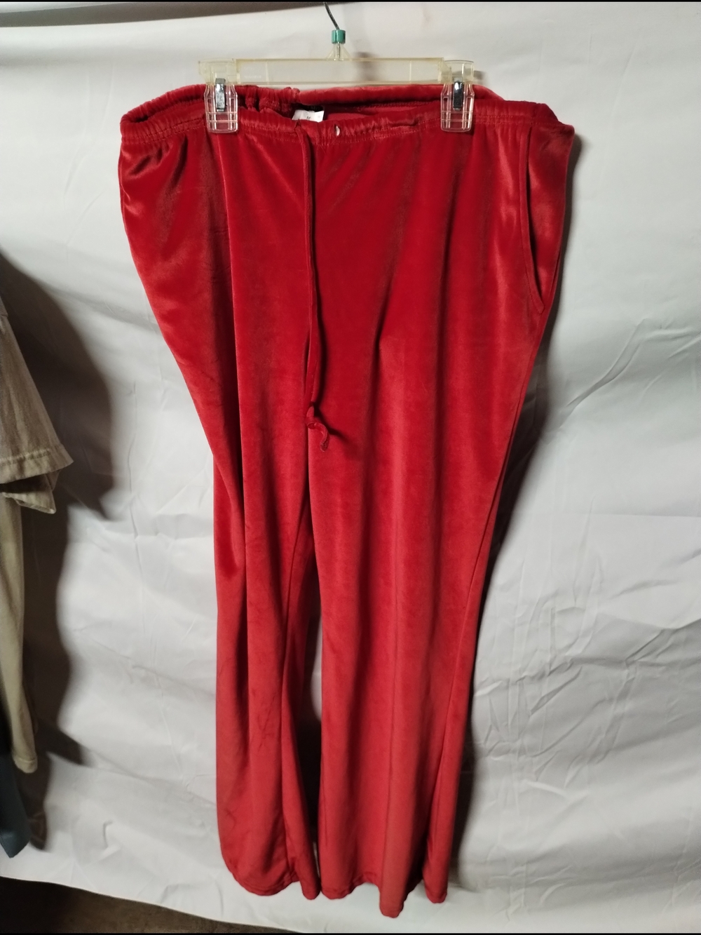 Old Navy Red Velour Joggers with Drawstring